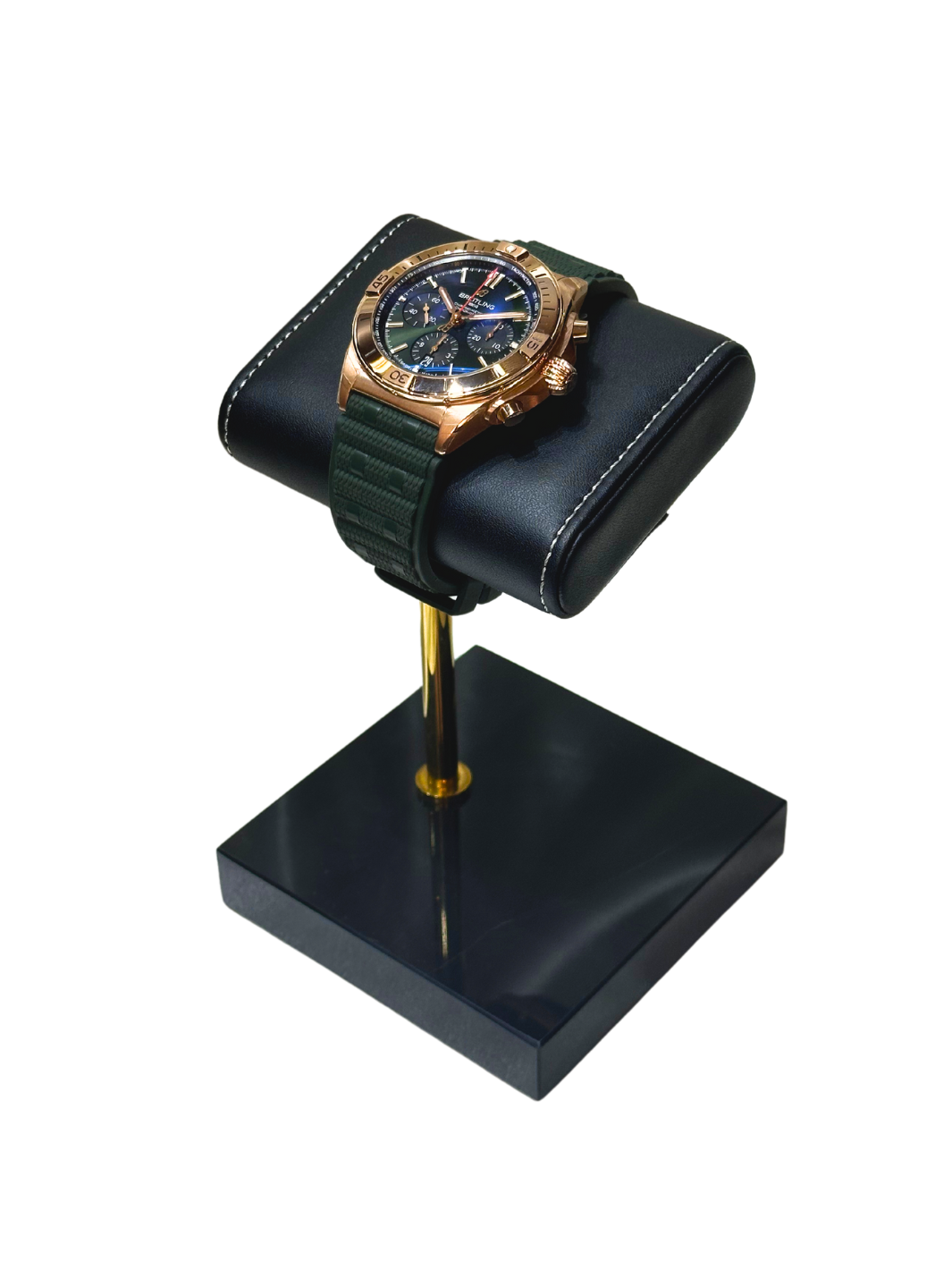 Luxe Leather & Marble Watch Stand