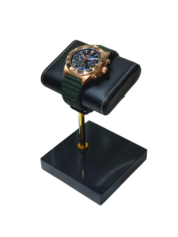 Luxe Leather & Marble Watch Stand