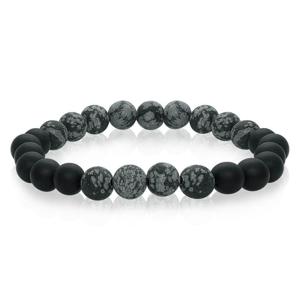 Italgem Black Beaded Bracelet 8mm at Golden Tree Jewellers