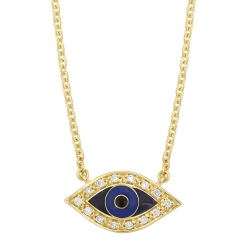 Evil Eye Necklace - Yellow Gold