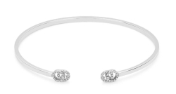 Gucci GG 18K White Gold Diamond Women's Cuff Bracelet YBA481662002017