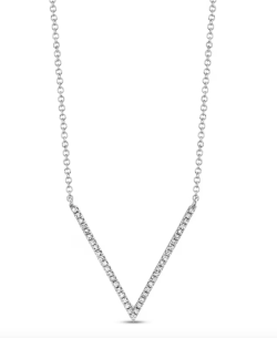 Shy Creation Diamond Necklace 0.10 ct tw 14K White Gold SC55001468